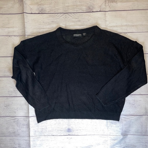 Brave Soul Sweaters - brave soul cropped sweater